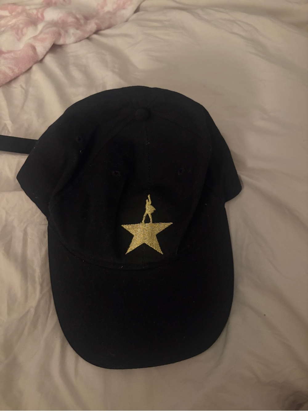 Hamilton Black Baseball Cap with Gold Embroidered Logo